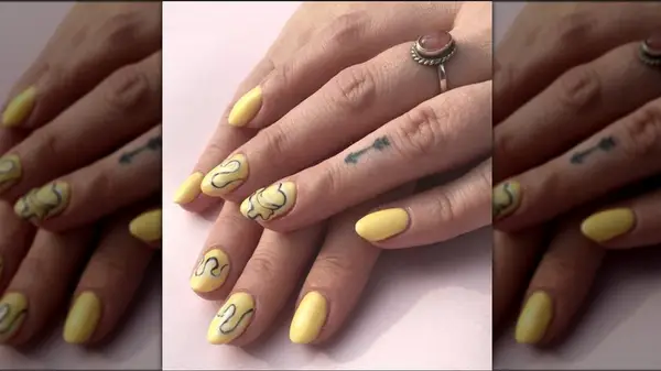 butter yellow nails