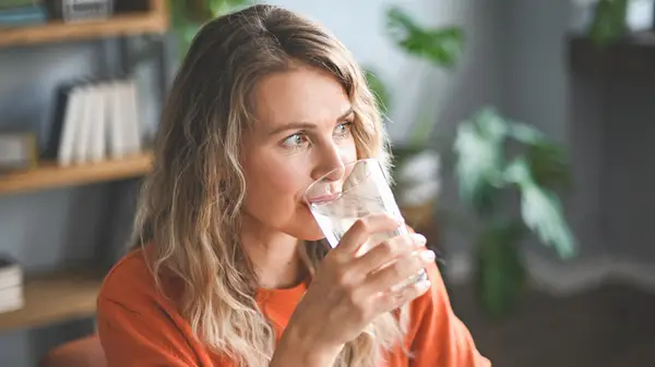 Woman drinking water