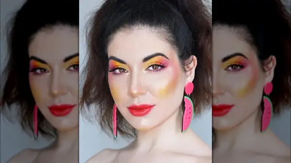 woman with sunset blush trend