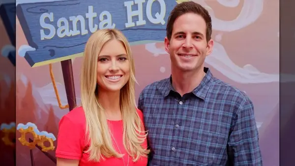Christina Haack posing with Tarek El Moussa in 2014