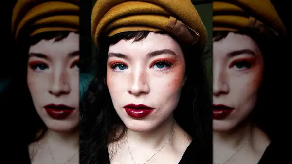 person with cranberry lip