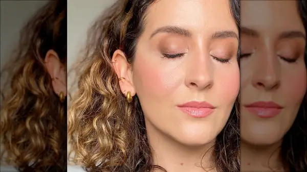 Woman wearing eye makeup