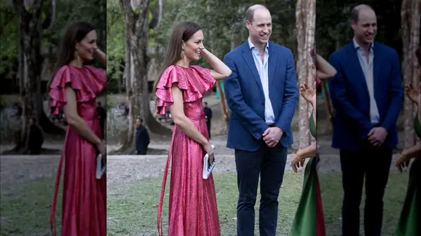 Kate Middleton with straight hair