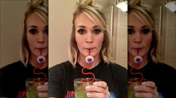 Carrie Underwood with wispy side bang