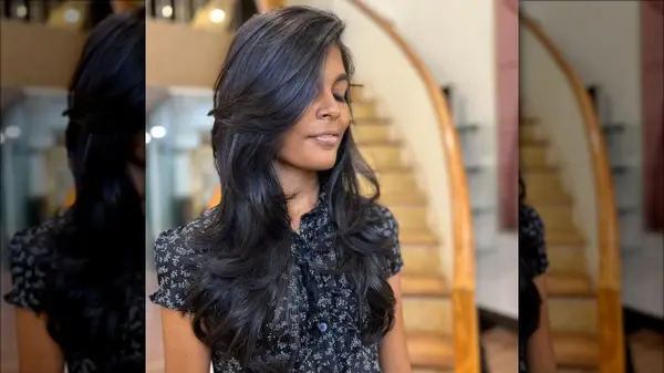 long hair with long feathered fringe