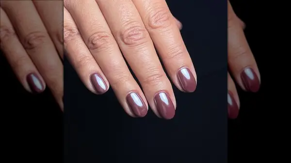 Mauve glazed donut nails