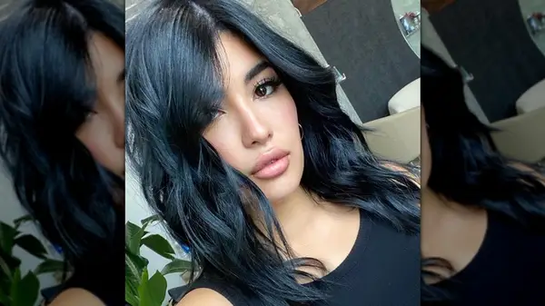 subtle blue black hair