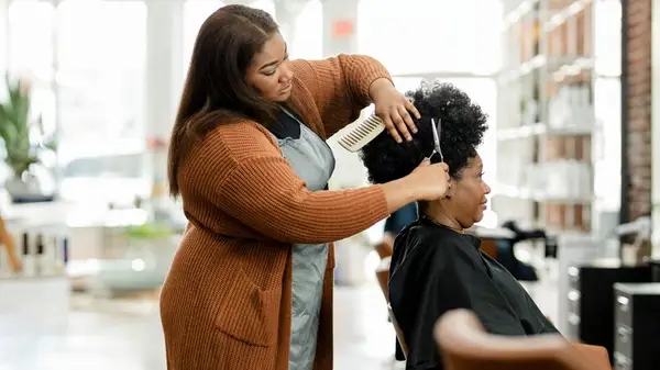 woman getting trim