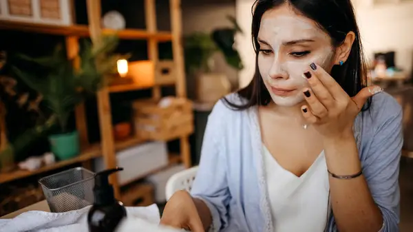 young woman moisturizer