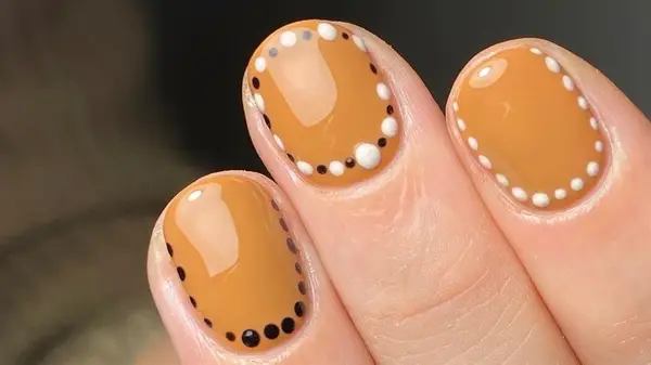 Orange nail art