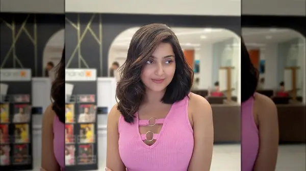 Woman with a side fringe