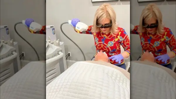 A BBL Hero procedure in progress