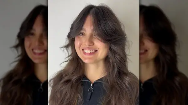 Woman with butterfly cut