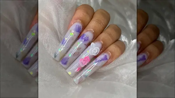 3D milk bath nails