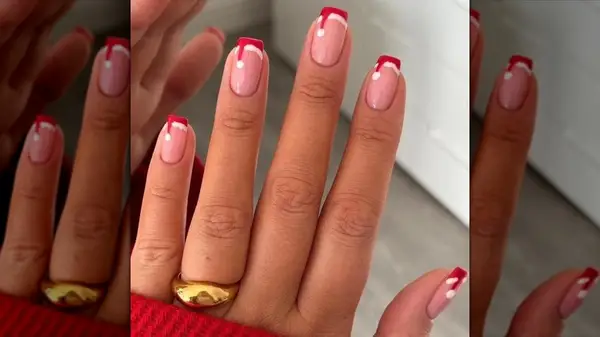 Santa French manicure