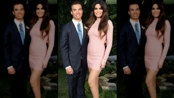 kimberly guilfoyle in may 2025 with her son