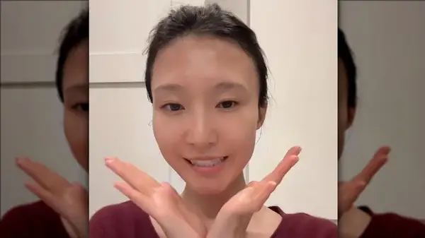 Woman showing how to skin flood