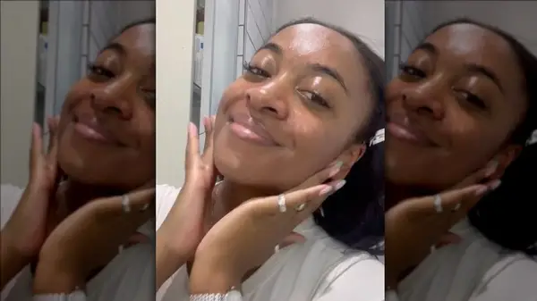 Woman with glass skin 