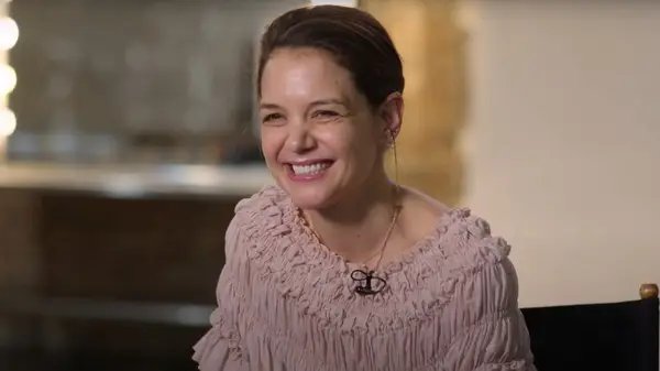 Katie Holmes smiling without makeup