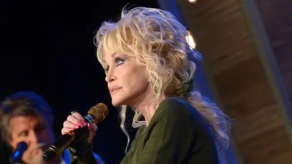 Dolly Parton with a ponytail