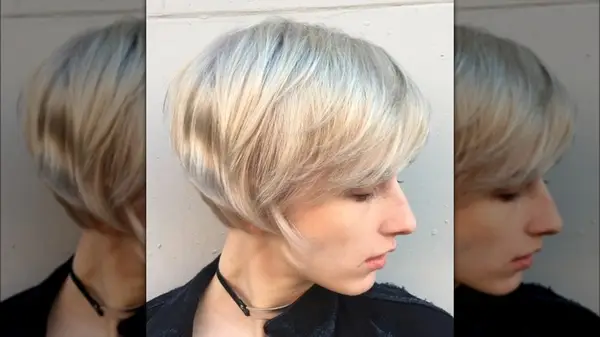short blonde bob