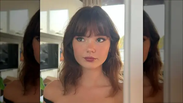Woman with bangs