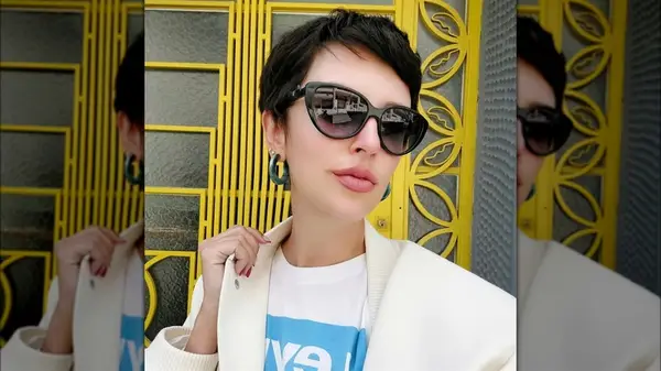 Woman with a pixie haircut