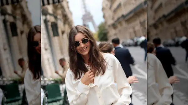 Woman with wavy hair