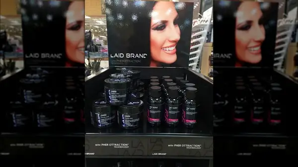 Laid Brand hair product display