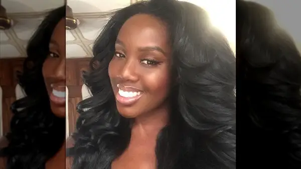 Woman selfie smiling