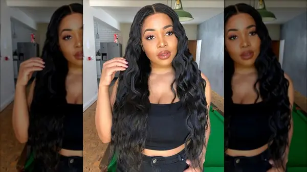 Woman with wavy hair