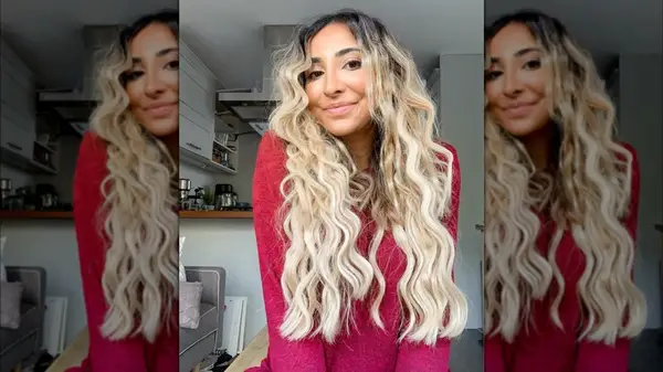 Woman with wavy hair