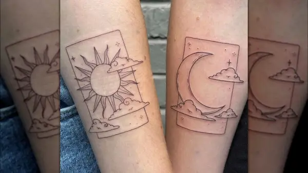 Fine line tattoos on arms