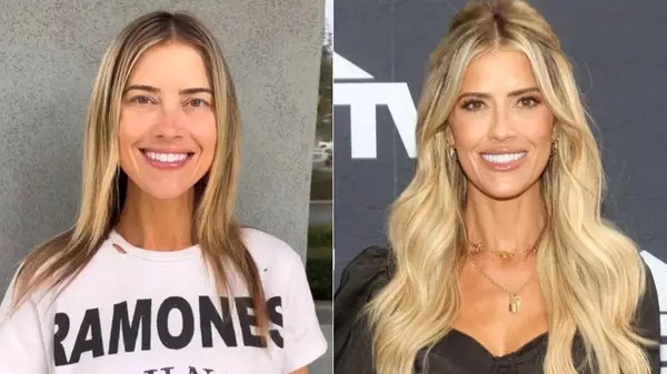 Christina Haack smiling without hair extensions