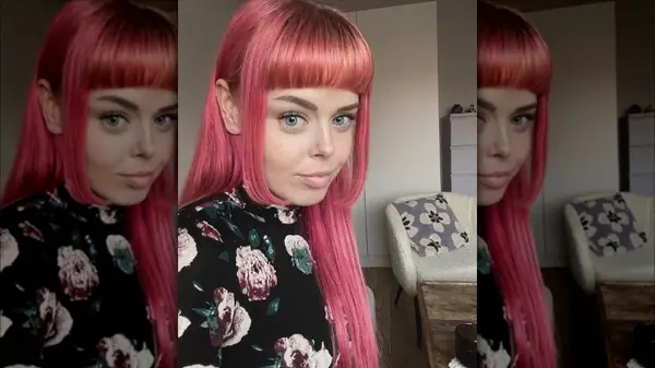 Woman with volume micro-bangs