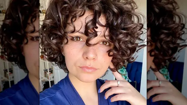 Curly bixie cut