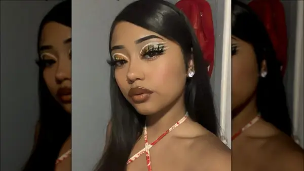 Woman wearing white eyeliner 