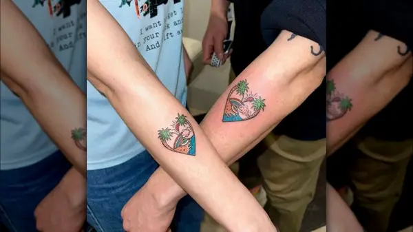 Matching ocean tattoos