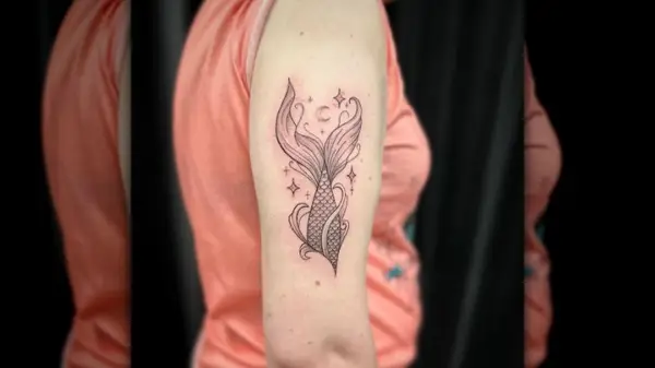 Mermaid tail tattoo