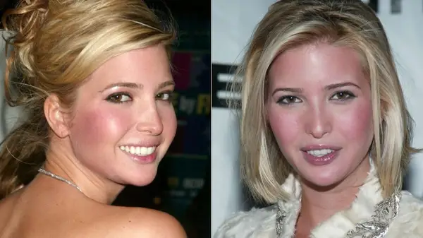 Ivanka Trump with a pink face