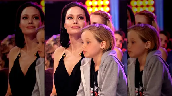 Shiloh Jolie-Pitt with Angelina Jolie