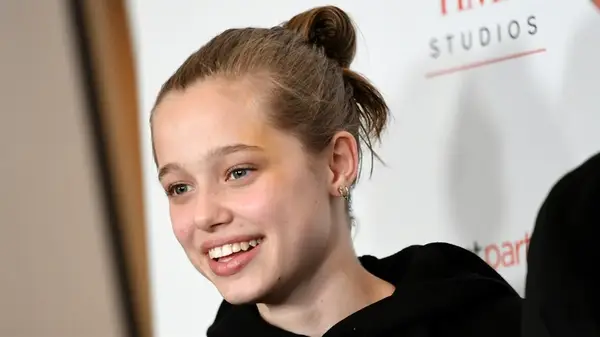 Shiloh Jolie-Pitt with a bun