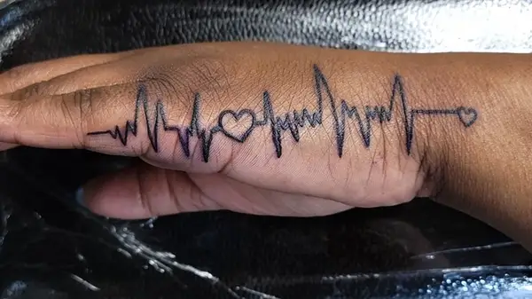 heartbeat line tattoo