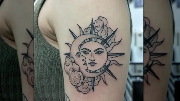 sun and moon tattoo