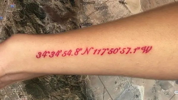 coordinates tattoo