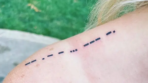 morse code tattoo