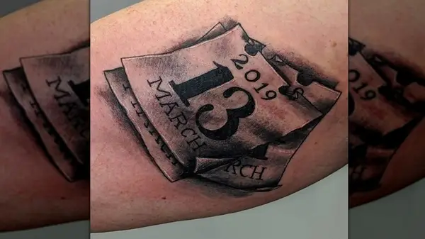 calendar date tattoo