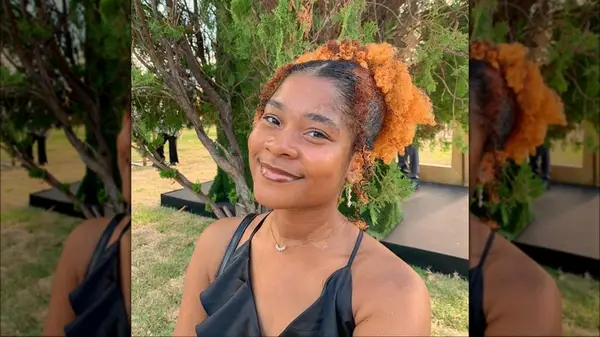 Woman with orange hair