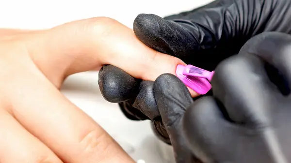 Person getting manicure