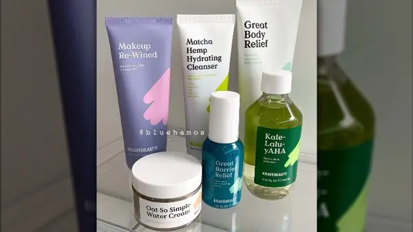 KraveBeauty products lined up 